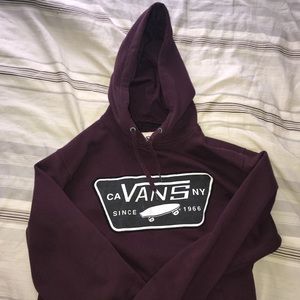 Vans Maroon Logo Hoodie